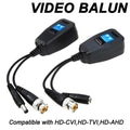 1CH Passive Balun RJ45 CCTV Video Transceiver Coax BNC for HDCVI HDTVI AHD Analog High Definition Camera Power Supply Connectors Oasis Select black