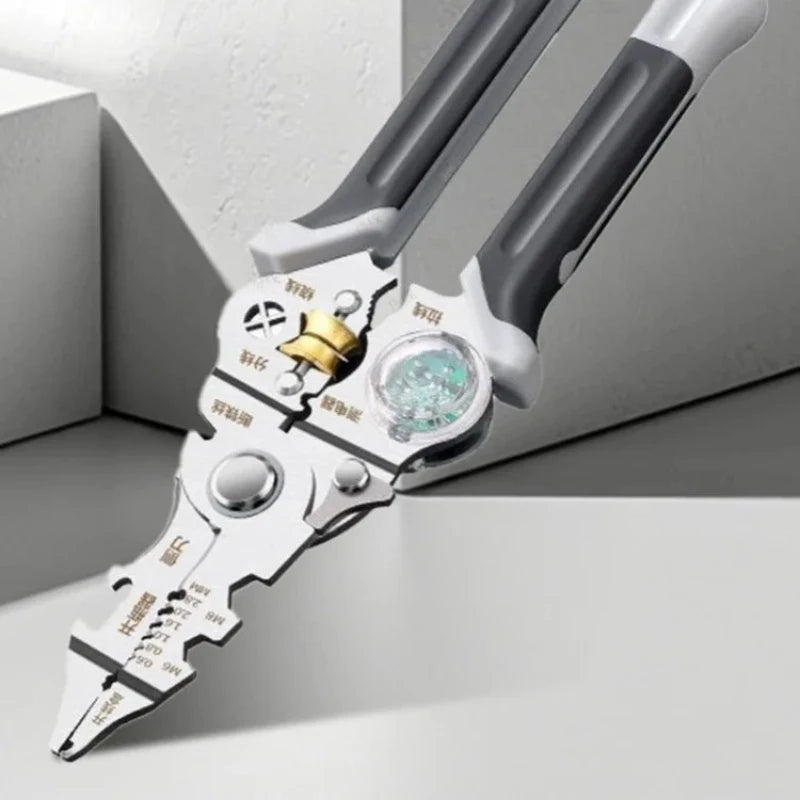 JUSTINLAU 1PC Multifunctional 10 in 1 Wire Stripping Pliers Live Measuring Pliers Used for Cutting Household Wires and Cables Oasis Select