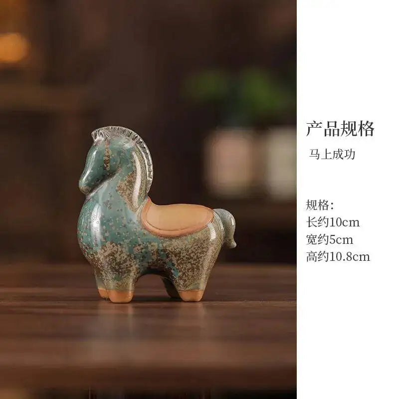 Tea Pet Ornament Living Room Entrance Wine Cabinet Ornament Ceramic Home Living Room Office Tea Pet Supplies Oasis Select 1