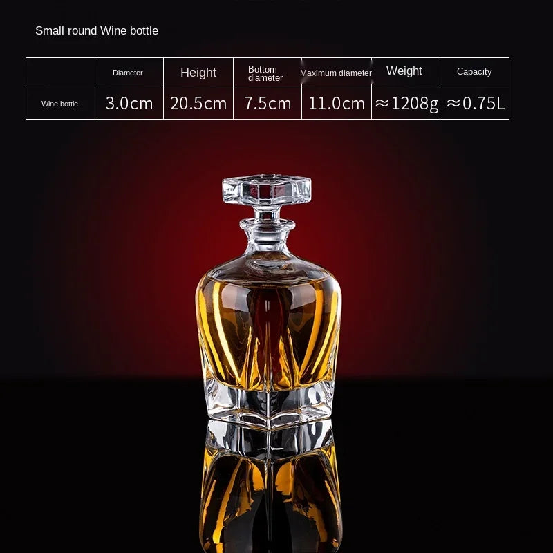 European Thickened Whiskey Glass Large Foreign Wine Crystal Bottle