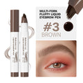 Long Lasting 4D Eyebrow Pen Multi Forks Liquid Pen Tip Fine Sketch Liquid Tattoo Brow Waterproof Precise Makeup Oasis Select 3Brown