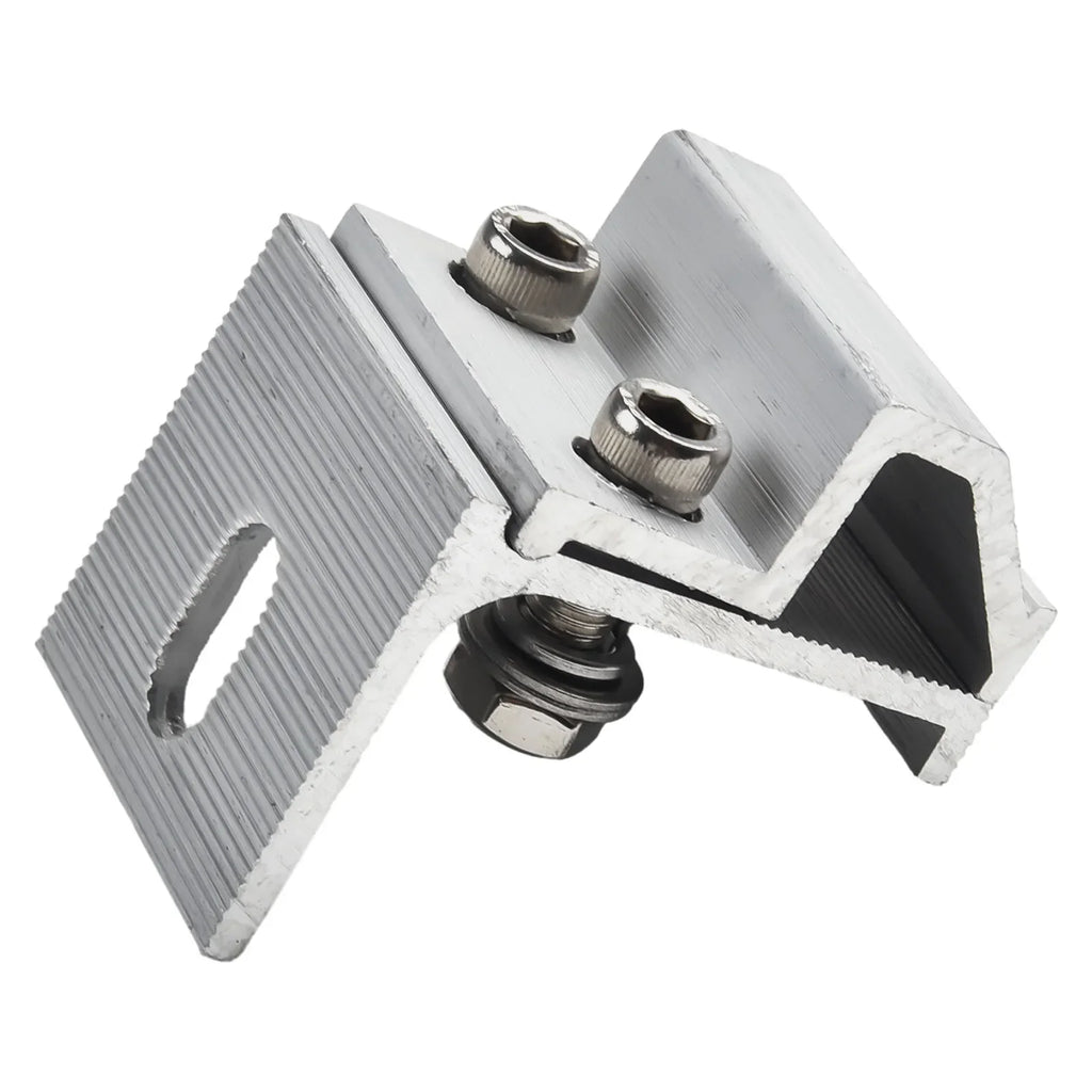 Aluminum Alloy Clamps Solar Panel Clamp Roof Mounting Silver Versatile Installation Anodized Treatment For Houses Oasis Select