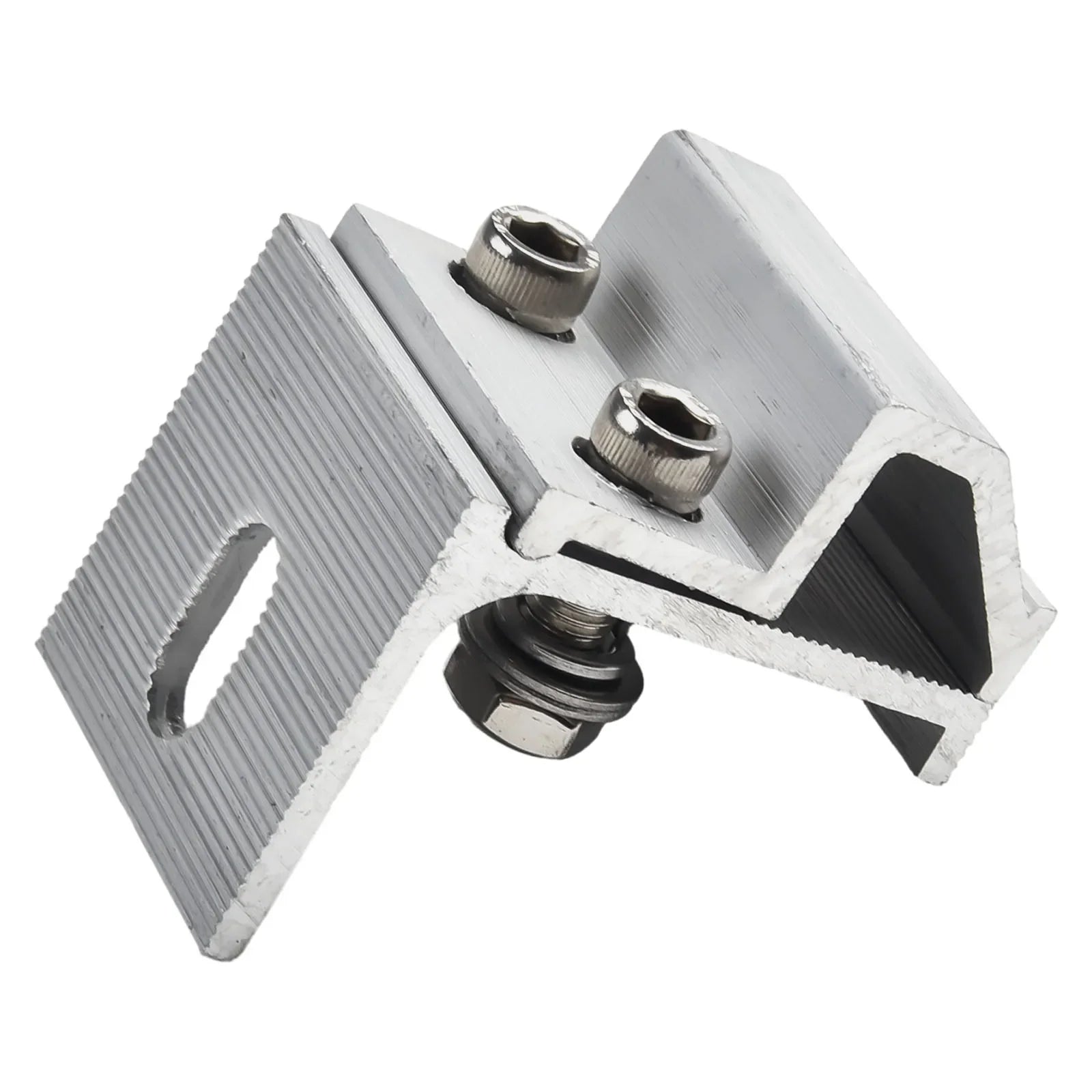 Aluminum Alloy Clamps Solar Panel Clamp Roof Mounting Silver Versatile Installation Anodized Treatment For Houses Oasis Select