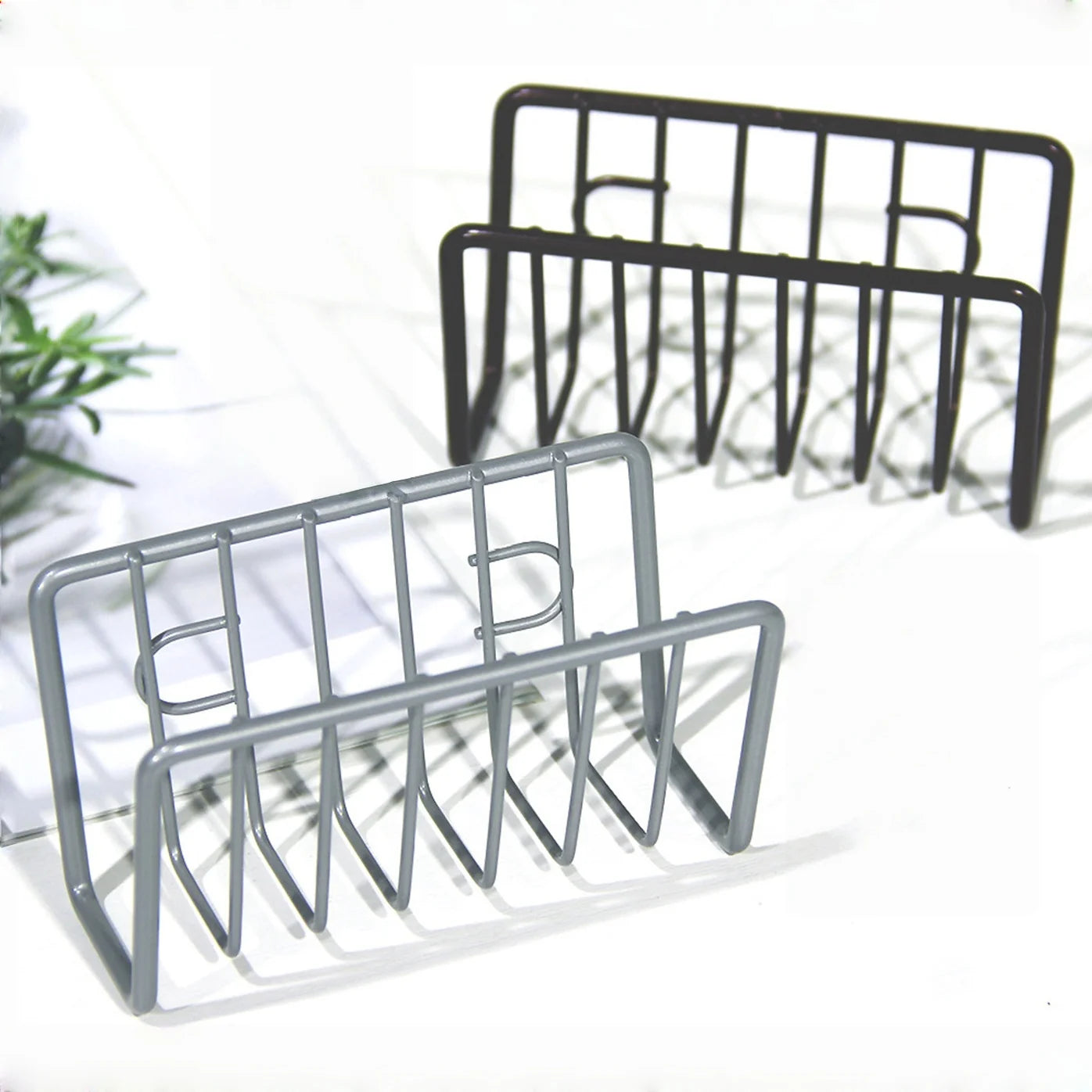 Sink Sponge Holder Rack – Wall Mount Steel Kitchen Organizer