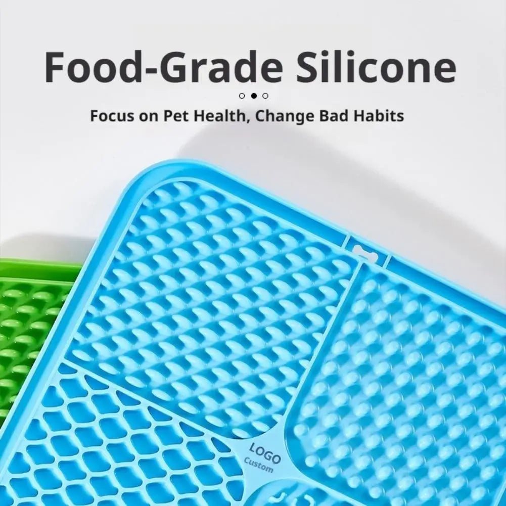 Silicone Pet Slow Feeding Mat With Suction Cups Dog Licking Plate Slow Feeding Mat Fun Feeding Tool Prevent Fast Eating Supplies Oasis Select