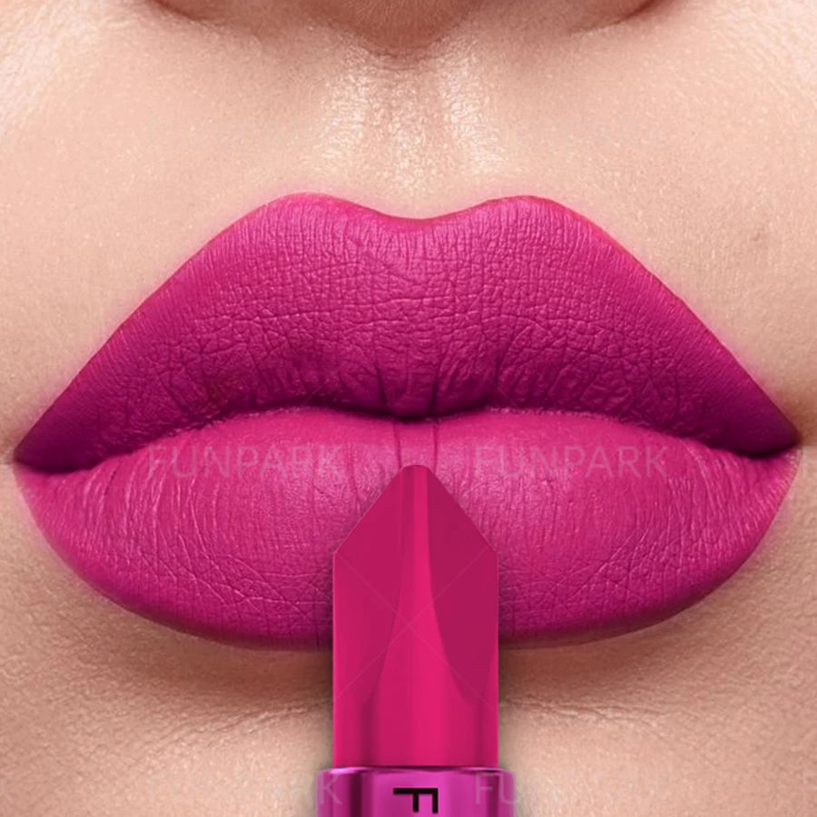 FUNPARK Matte Lipstick – Waterproof Velvet Lip Color | Rose Red