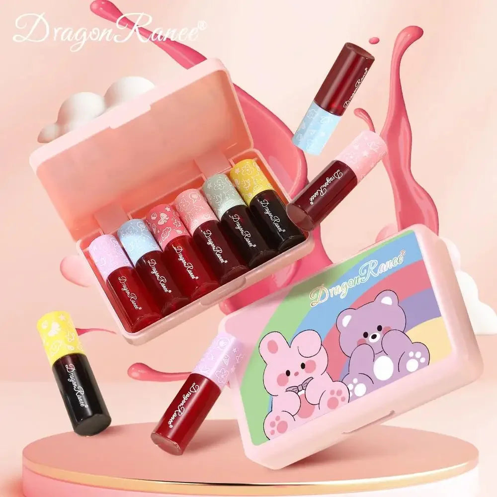 Dragon Ranee 6pc Lip & Cheek Gloss Set – Hydrating, Non-Sticky