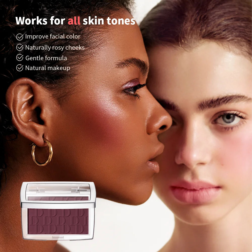 6 Colors Embossed Blush & Brush Natural Color Rendering Lasting-Wear Multi-Purpose Matte Blush Palette Woman Face Makeup Oasis Select