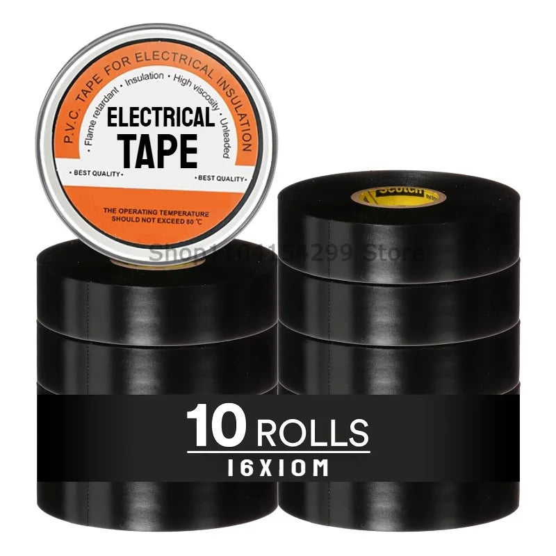 10/100M High-Temperature Resistant Black Rubber Electrical Tape Durable and Soft Insulating Adhesive, Used for Industrial Oasis Select