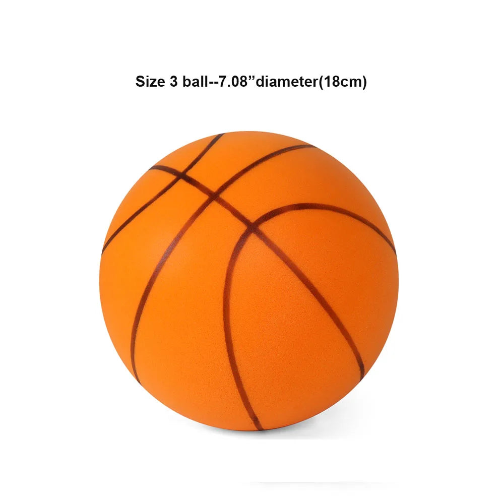 Indoor Silent Basketball Kids Foam Basketball Bouncing No Noise Squeezable Mute Ball Lightweight Sports Ball Oasis Select size 3 ball