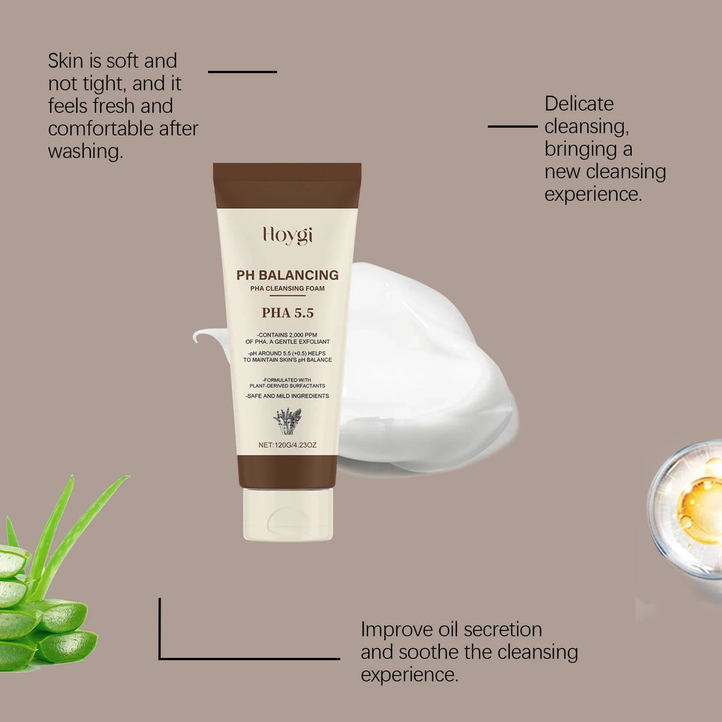 Hydrating Cleansing Foam, Gentle Face Wash with Aloe & Mint for Sensitive Skin, Refreshing Non-Drying Formula Oasis Select
