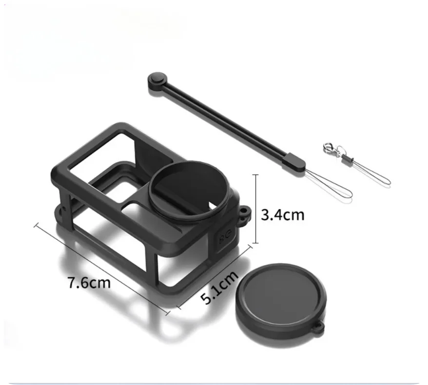 DJI Osmo Action 5 Pro Silicone Case + Lens Cap Cover
