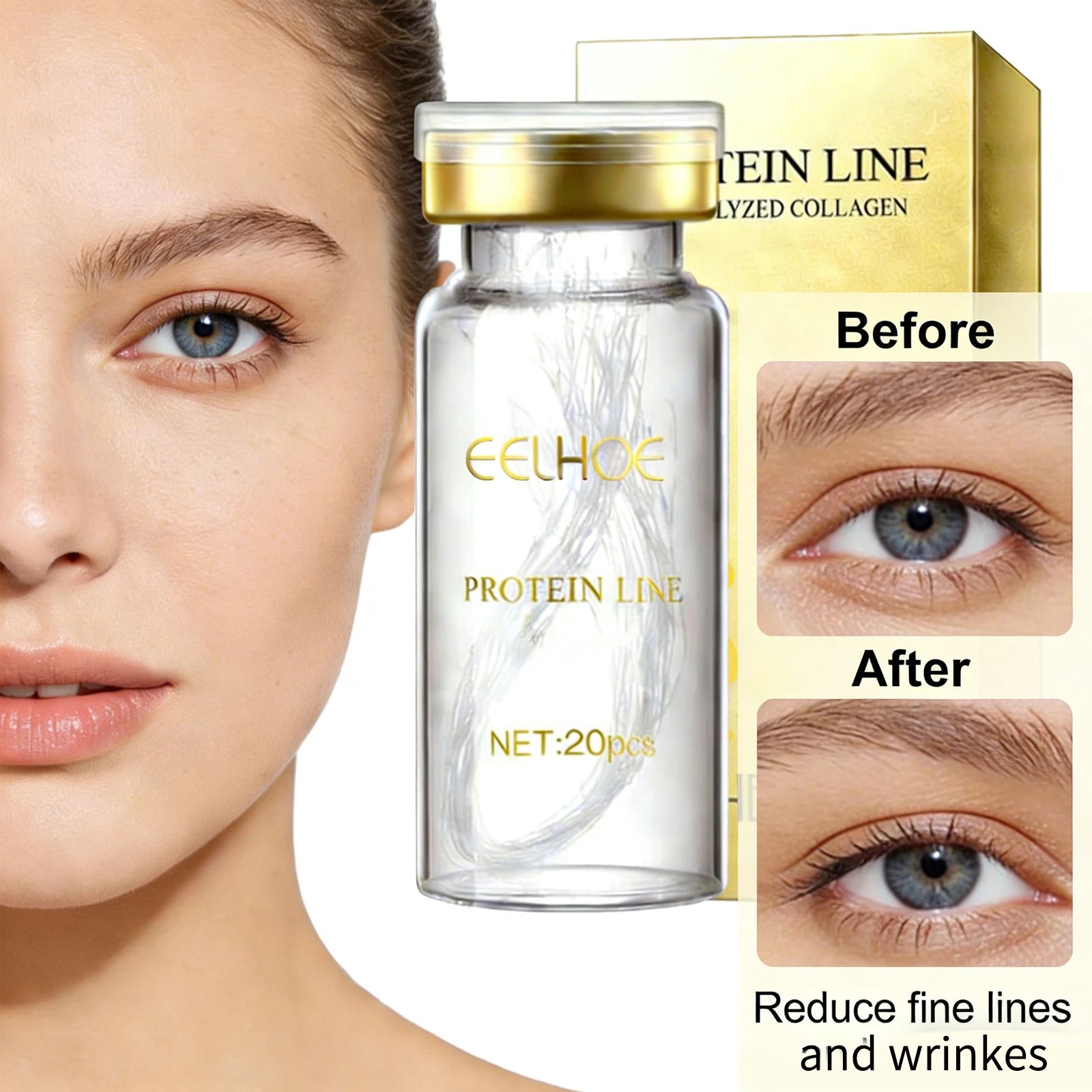 Hydrolyzed Collagen Protein Threads Fade Face Fine Lines Lift Firming Shrink Pores Deep Repair Absorbable Face Filler Skincare Oasis Select