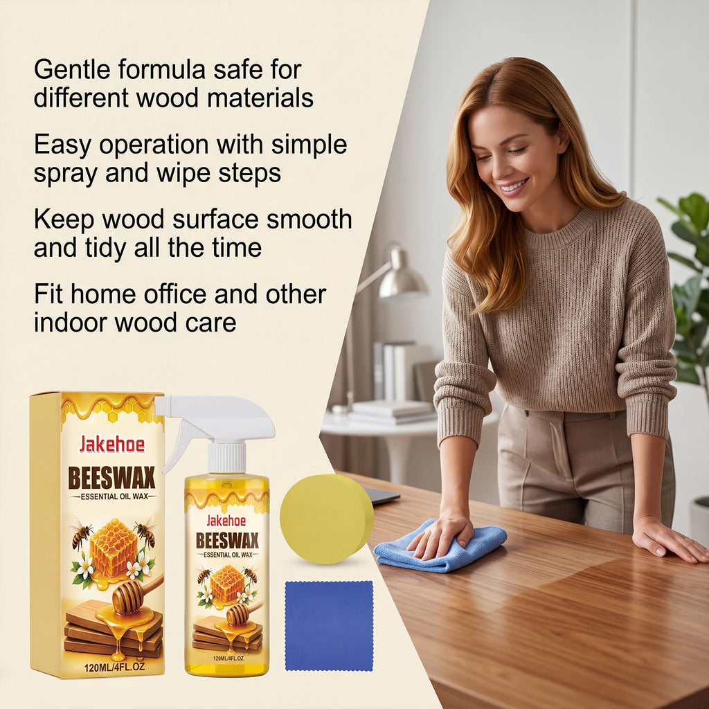 JAKEHOE Beeswax Wood Polish Spray – Furniture & Floor Restorer Wood Polish Spray Oasis Select