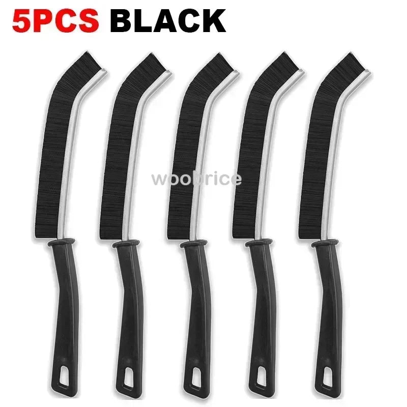 Household Cleaning Brush Bathroom Scrubber Radiator Crevice Cleaning Brush Multifunctional Thin Brushes Long Handle Ergonomic Oasis Select 5pcs black as show