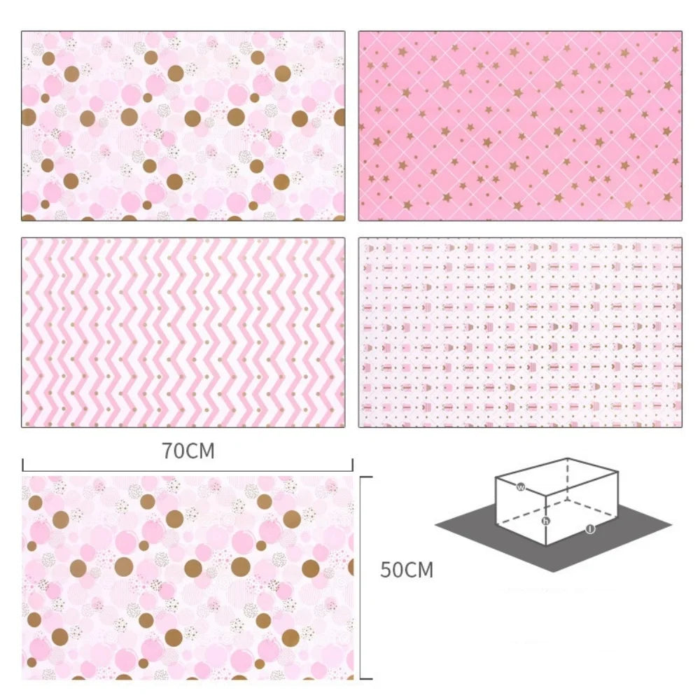 Pink Glitter Marble Christmas Wrapping Paper | DIY Gift Wrap