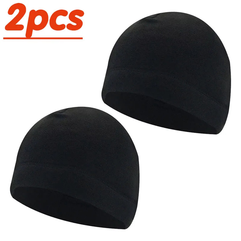 1 Men's Women's Windproof Fleece Bean Hat Autumn Winter Soft