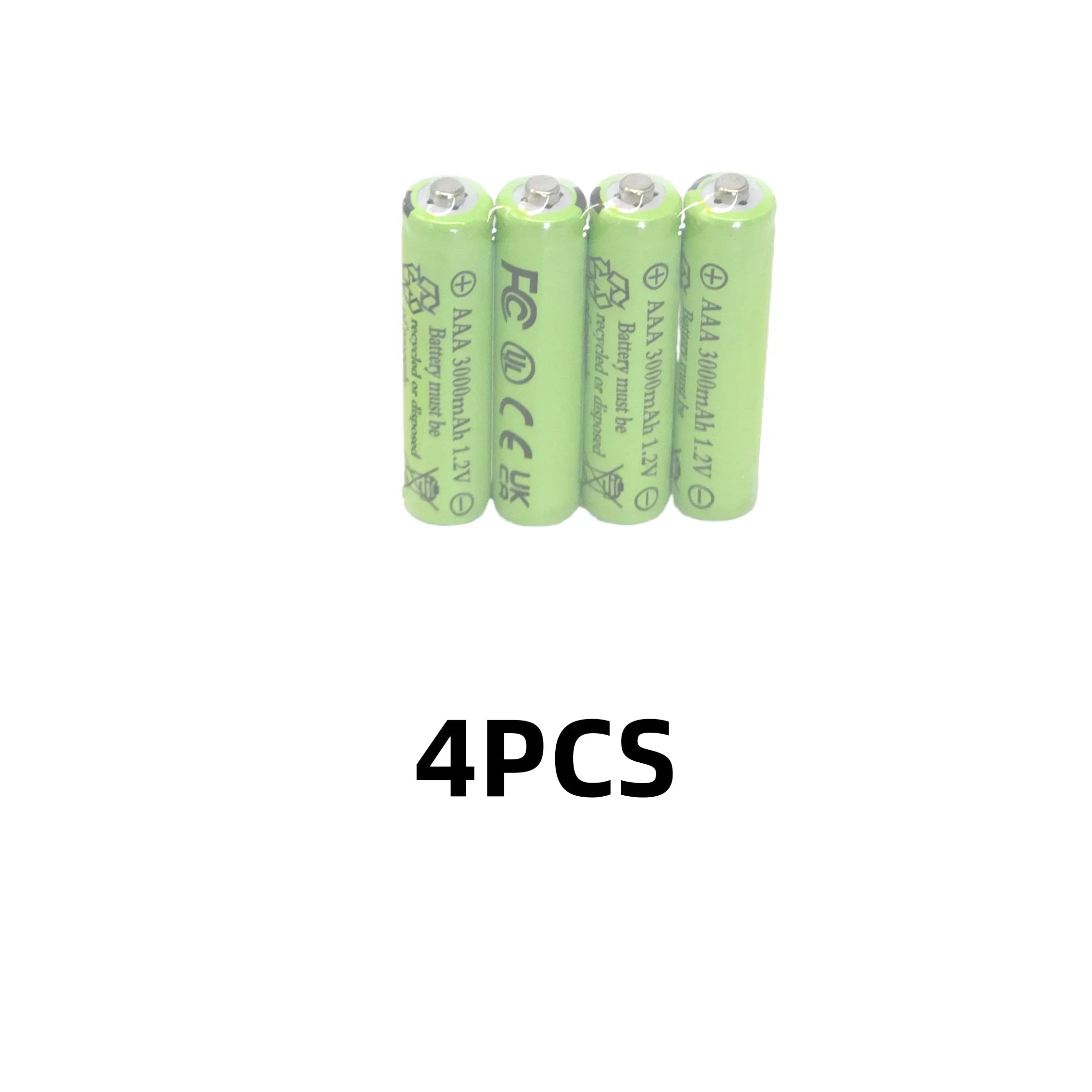 3A Fast Charging AAA Ni-MH Rechargeable Battery 3000mAh 1.2V for Flashlights, Solar Lights, Remote Controls (Free Shipping) Oasis Select 4pcs