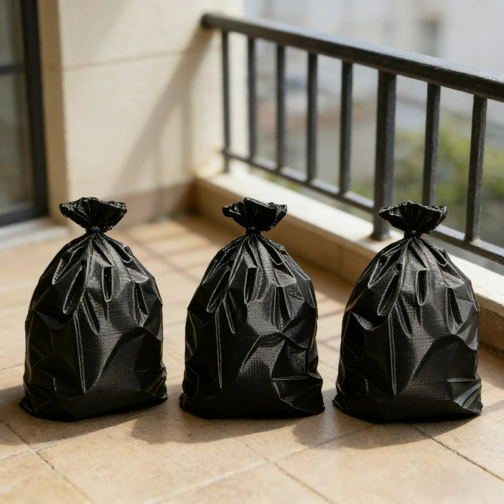 Miniature Trash Bags Sculpture 3pcs Funny Fake Garbage Bags Statues 3D Printed Prank Decor for Home Office Dollhouse Decorations Oasis Select