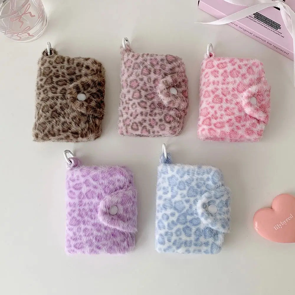 INS Leopard Coin Purse Small Wallet Sweet Storage Pouch Multi-functional Cosmetic Bag Lipstick Holder Portable Card Case Oasis Select
