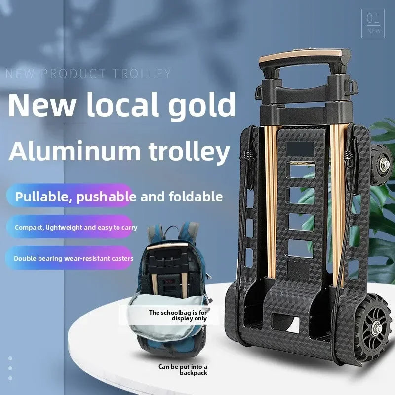 Multi-functional Silent wheel folding small pull cart luggage cart shopping moving shopping cart Oasis Select