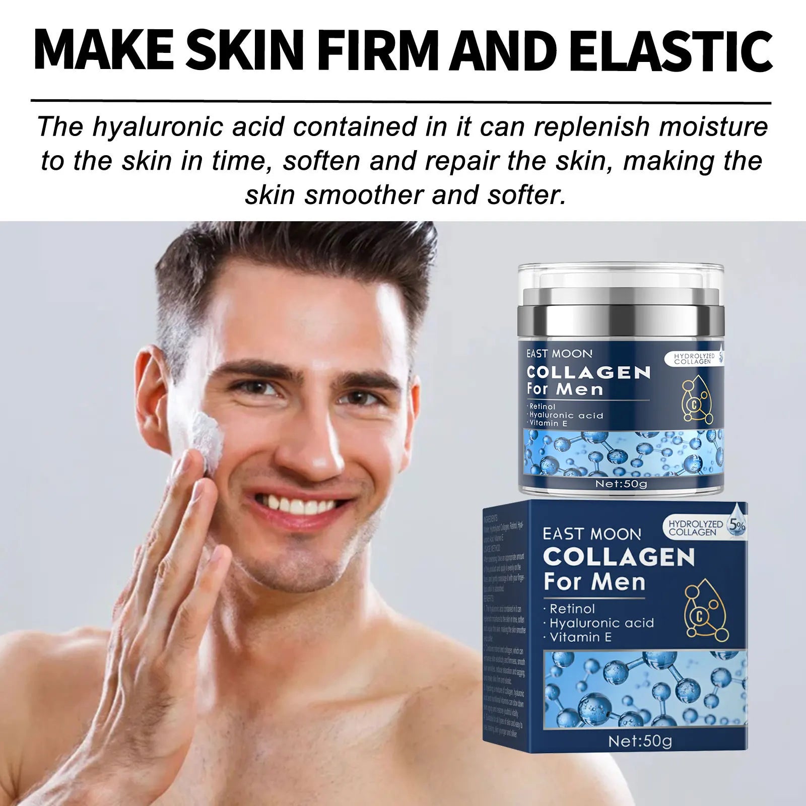Retinol Face Cream for Men Face Firming Lifting Neck Fade Fine Lines Anti Puffiness Moisturizing Nourishing Facial Skin Product Oasis Select