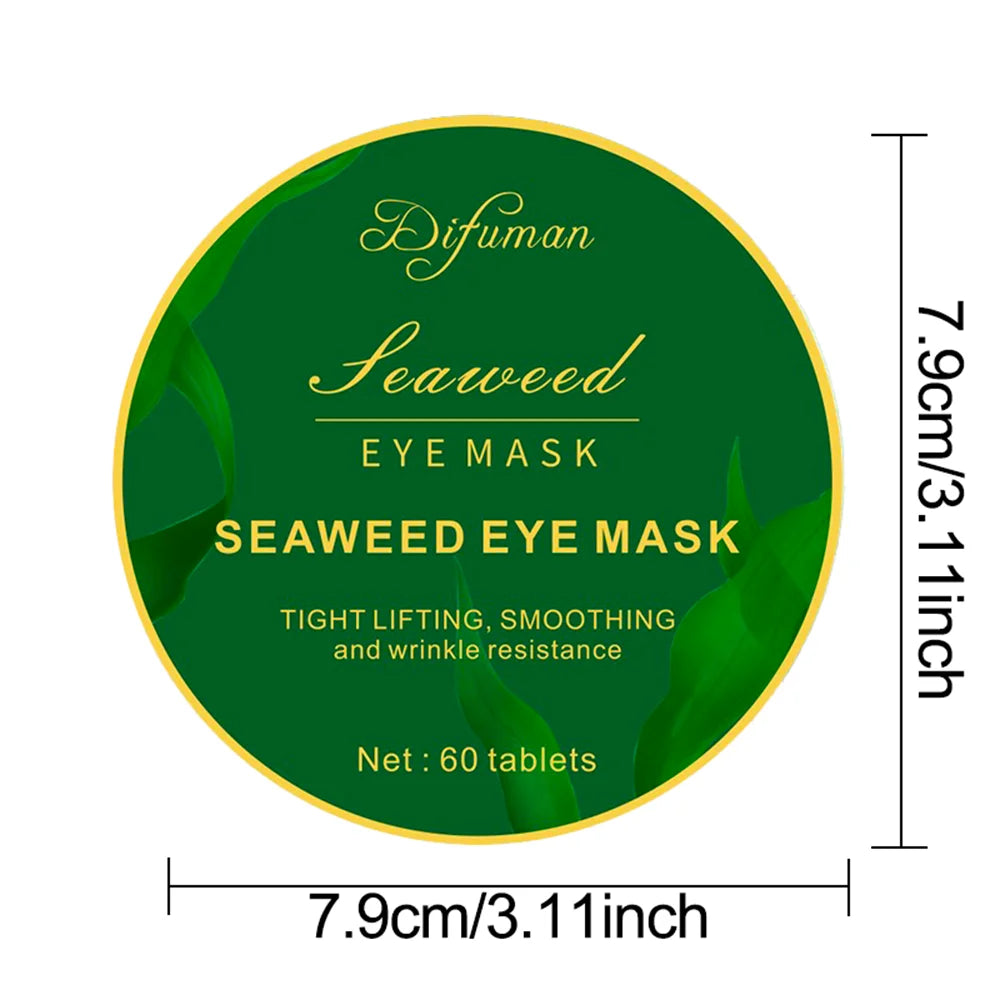 Seaweed Eye Mask 60pcs – Hyaluronic Acid & Collagen Patches