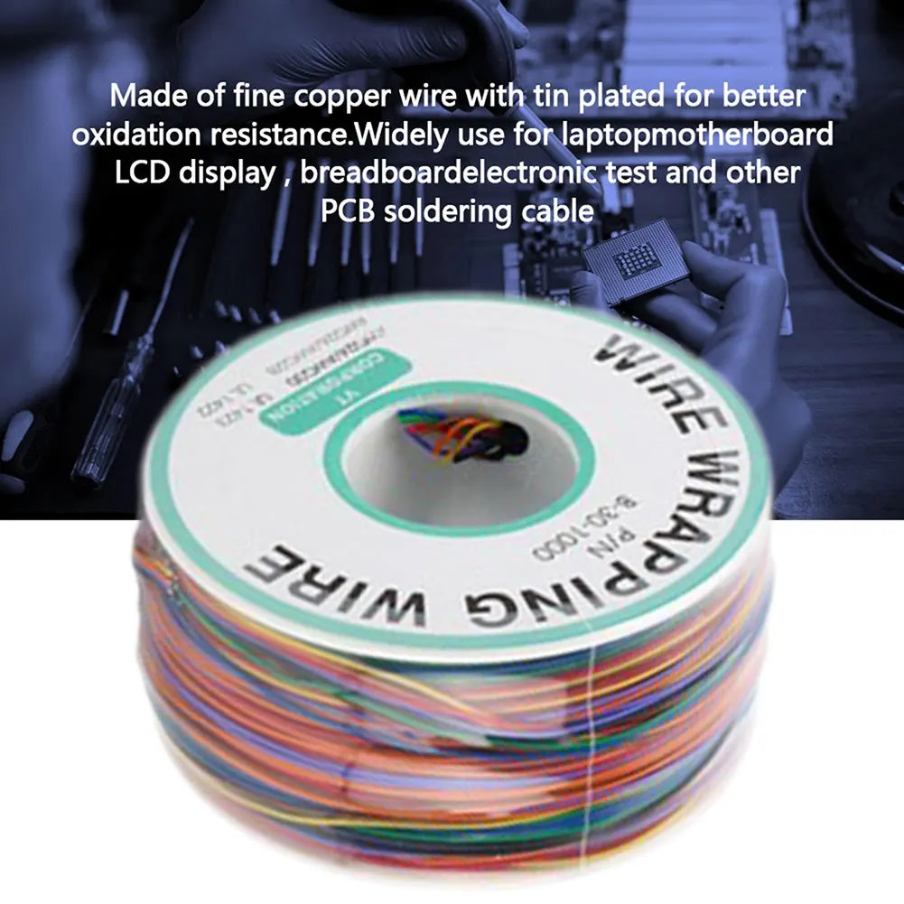 8-Color 30AWG Wire Wrapping Cable 250m Spool – PCB Jumper