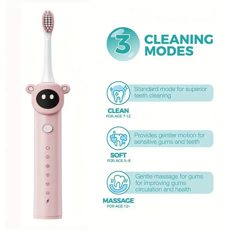 Kids Sonic Electric Toothbrush USB Rechargeable | URGGU