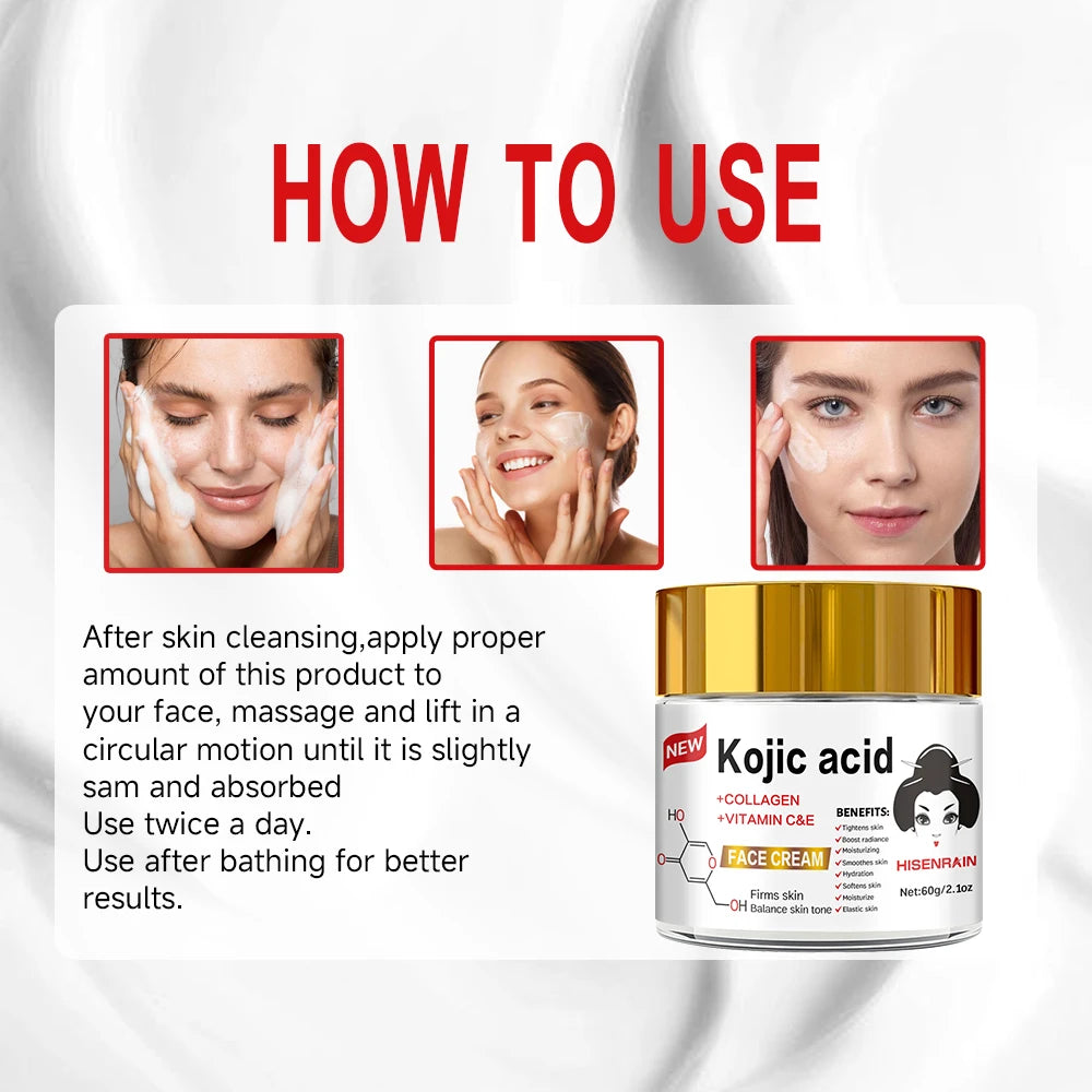 HISENRAIN Kojic Acid Brightening Face Cream – Dark Spot Cream Brightening Face Cream Oasis Select