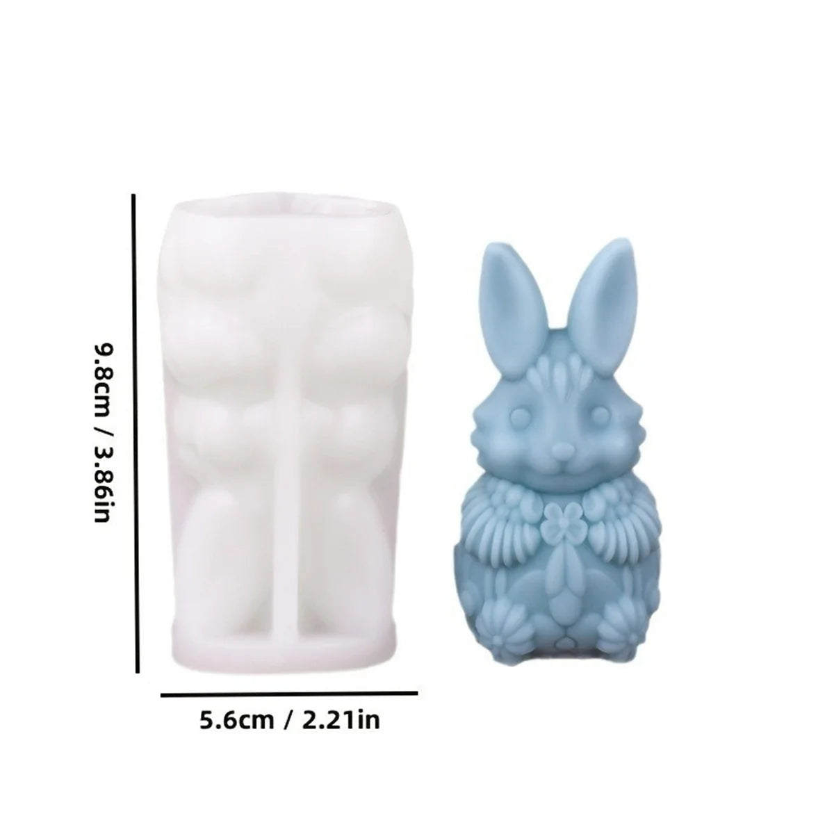 Easter Candle Mold Approximate Dimensions Silicone Rabbit Mold Diy Silicone Mold Creative For Easter Decor Diy Crafts Holiday Oasis Select E