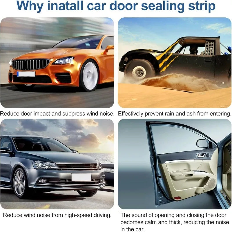 Weather Striping Trim Seal Durable Car Door Rubber Edge Trim Automotive Weather Stripping Edge Guard for Cars Trucks Oasis Select