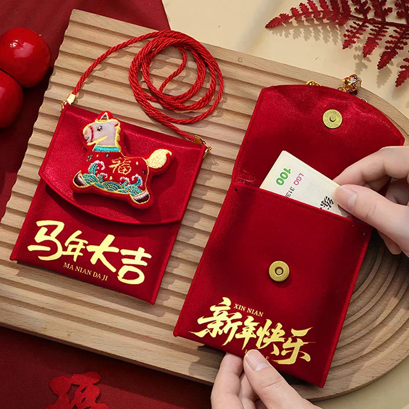 2026 Red Envelopes Chinese New Year Decorations Party Favors Gifts Bags Money Packaging Bags Spring Festival Red Pockets Oasis Select