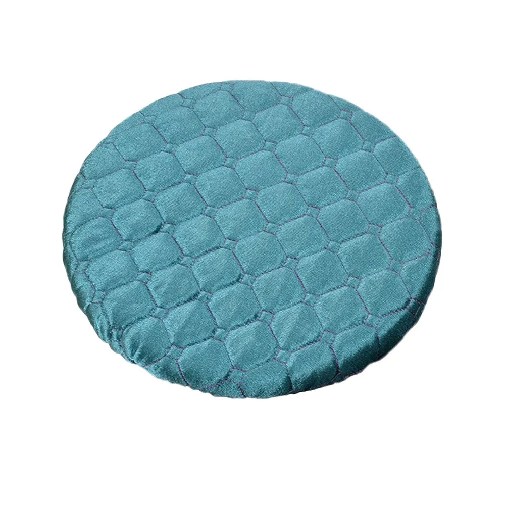 Perfect Thickening Stool Covers Elastic Solid Color Dining Stool Covers Anti Dirty Soft Round Stool Covers Dining Halls Oasis Select Blue