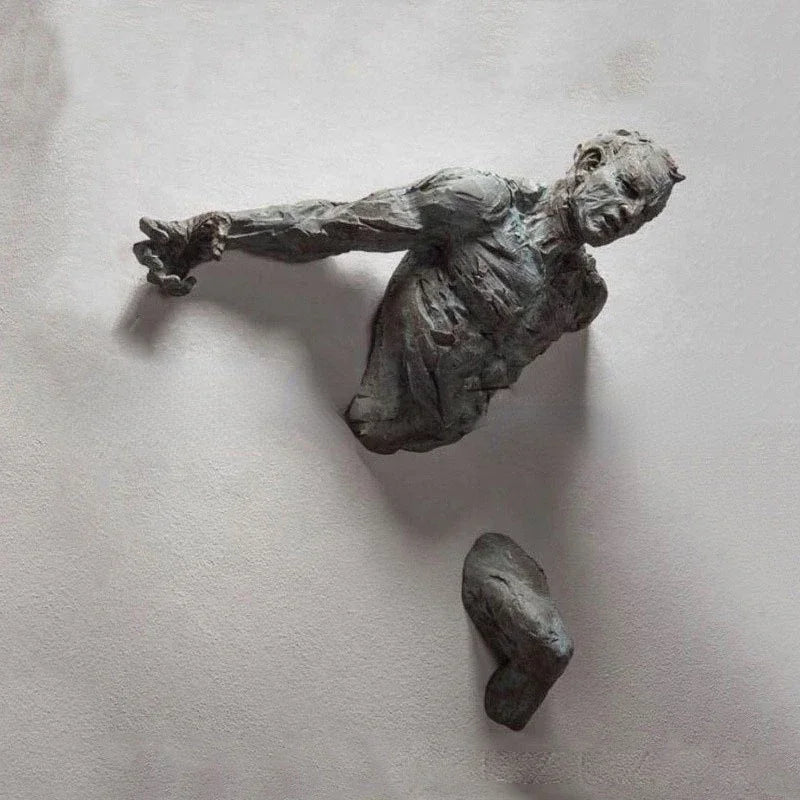 Home Decor Wall Art Wall Man Sculpture Statue Living Room Wall Decoration Resin Handicraft Pendant Home Accessories Oasis Select D 20x15x8cm