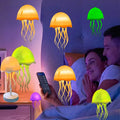 Jellyfish Lamp Can Move The Courtyard Floating Chandelier Colorful Color-changing Desk Lamp Charging Warm Light Night Light Oasis Select Seven colors