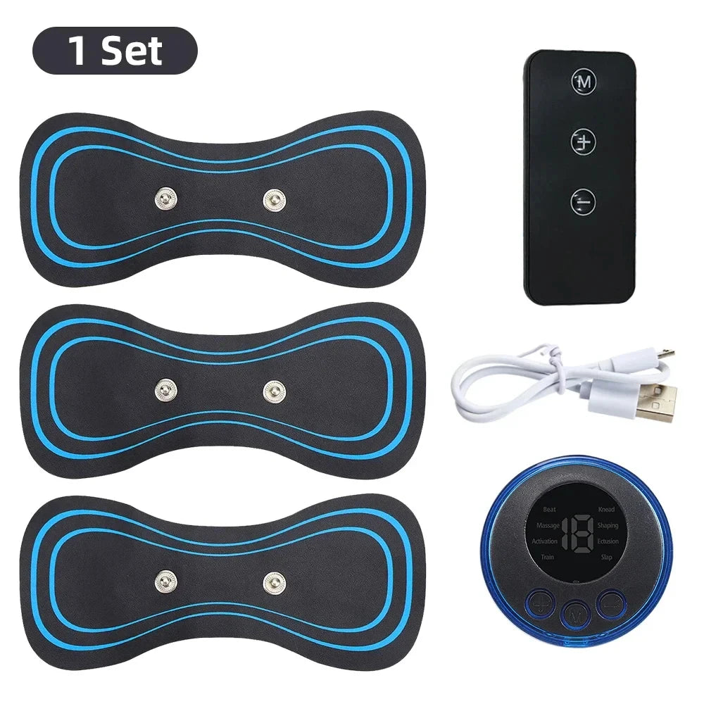 Electric Neck Massager Muscle Massage Stimulator Low Frequency Instrument Back Cervical Calf Patches Joints Relief Body Oasis Select 04 remote control