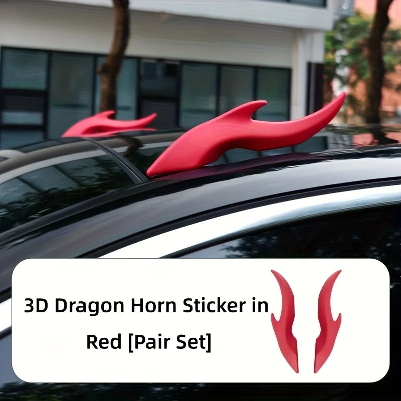 3D Dragon Horn Car Roof Decoration Sticker for SUV & Sedan