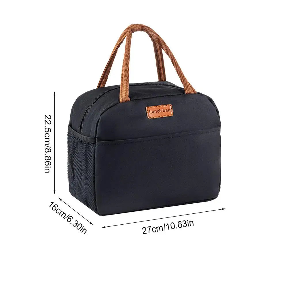 Insulated Thermal Lunch Bag – Waterproof & Leakproof Tote Insulated Lunch Bag Oasis Select Black 1PC