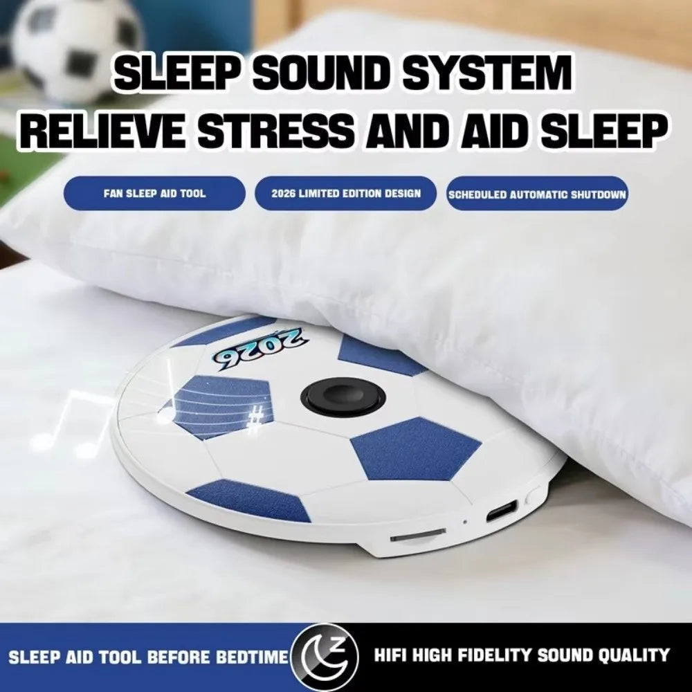 Football Pattern Under Pillow Bluetooth Speaker Soccer Ball Ultra-Thin Sound Machine Hi-Fi Sound Quality White Noise Oasis Select