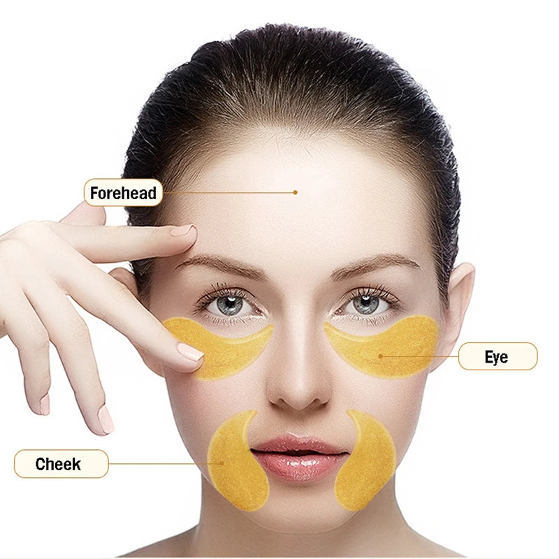 Gold Crystal Collagen Eye Mask – Dark Circles & Puffiness Eye Mask Patches Oasis Select