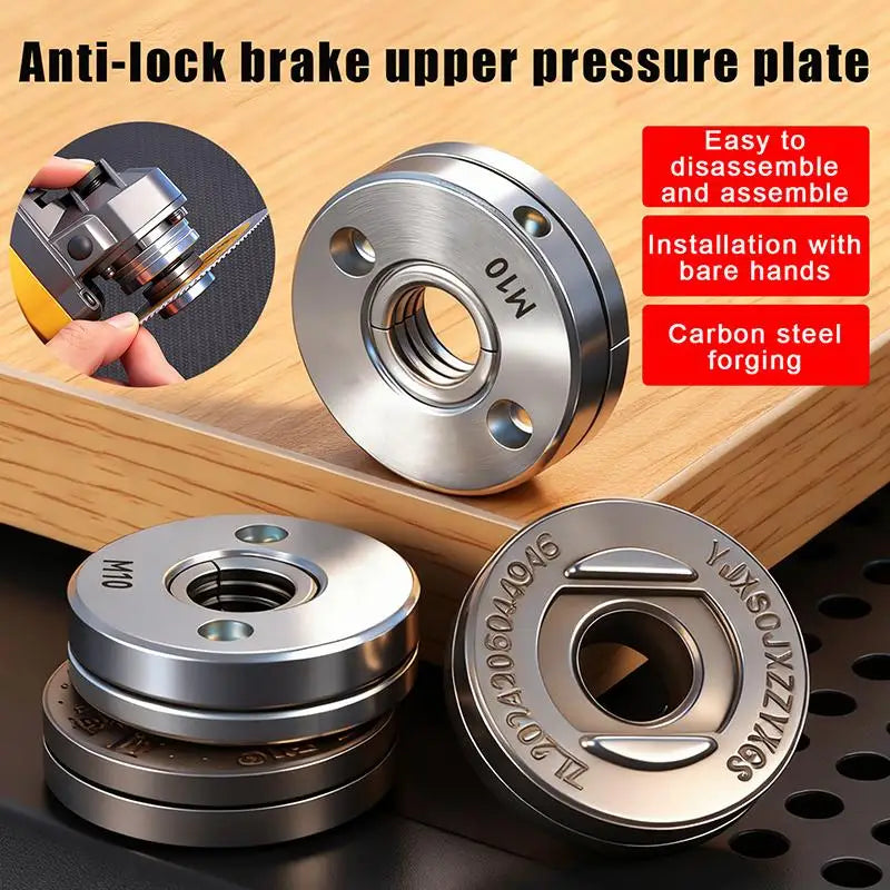 1pcs Flange Nut Thickened Anti Lock Angle Grinder Flange Plate for 100mm M10 High Hardness Clamp Removal Tool for Grinder Oasis Select