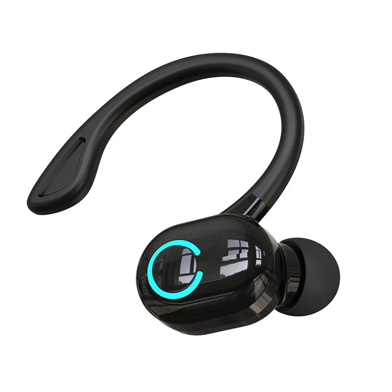 Wireless Bluetooth Earphones HIFI Bass With HD MIC Ear-Hook Earbuds Noise Cancelling Life Waterproof Game Sports Music Headsets Oasis Select Black