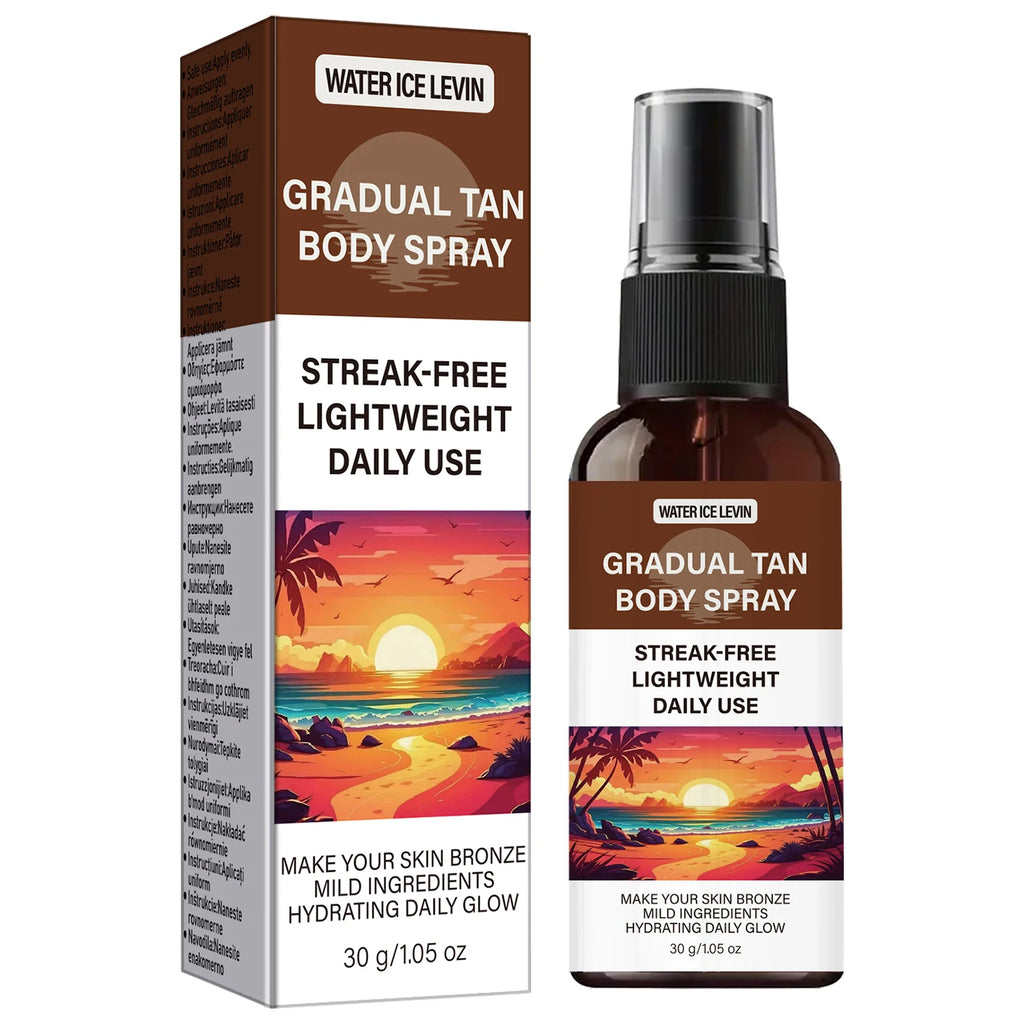 Gradual Tanner Spray – Streak-Free Hydrating Bronze Glow Self Tanner Spray Oasis Select Chocolate 30g
