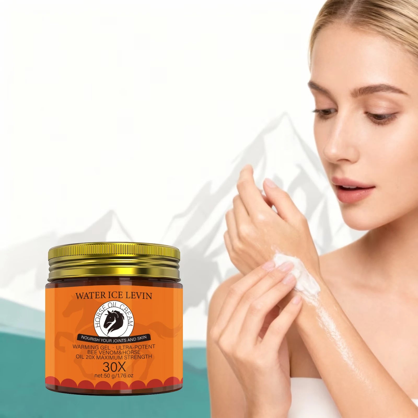 Horse Oil Cream with Bee Venom & Rosemary – Skin & Joint Care Body Nourishing Cream Oasis Select