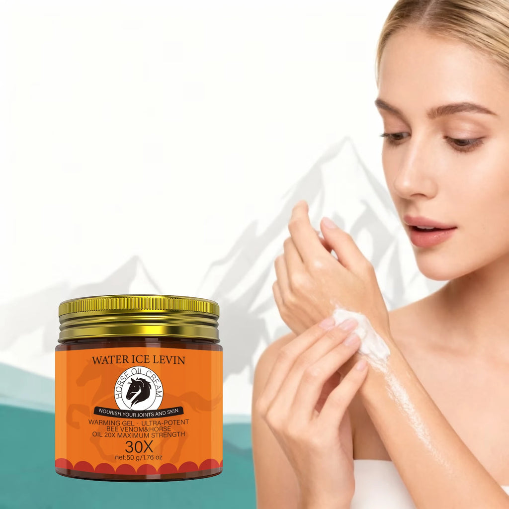 Warming Horse Oil Cream Infused Bee Venom & Rosemary, Nourish Skin & Joints Oasis Select