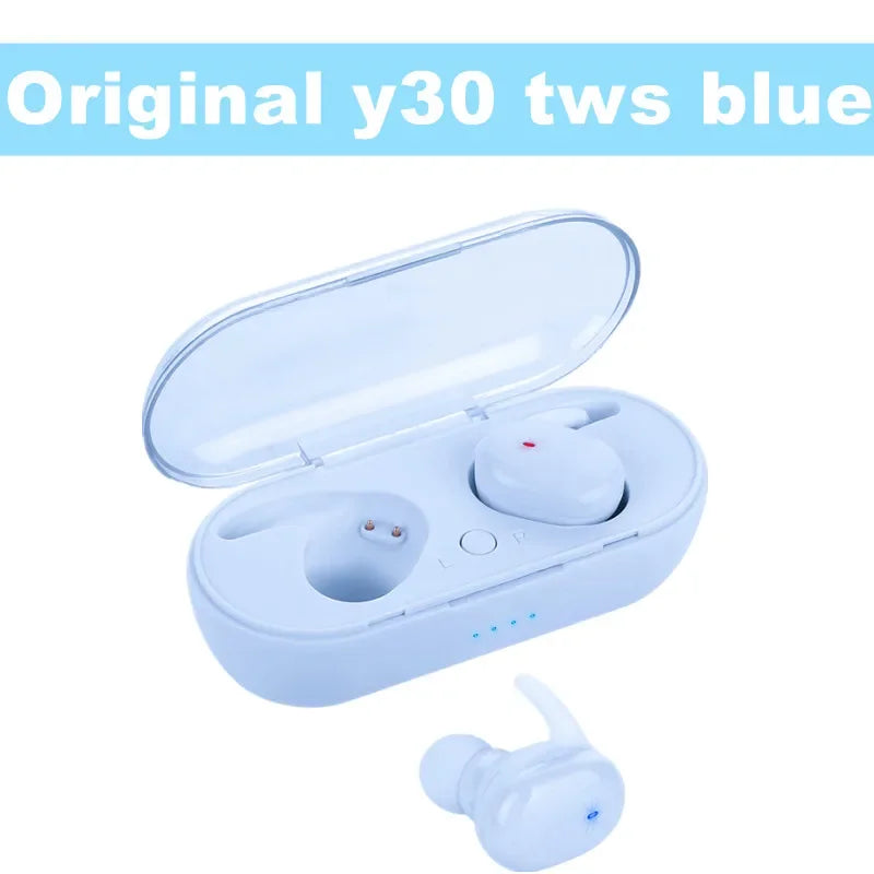 TWS Bluetooth earbuds Earphones Wireless headphones Touch Control Sports Earbuds Microphones Music Headset Oasis Select blue