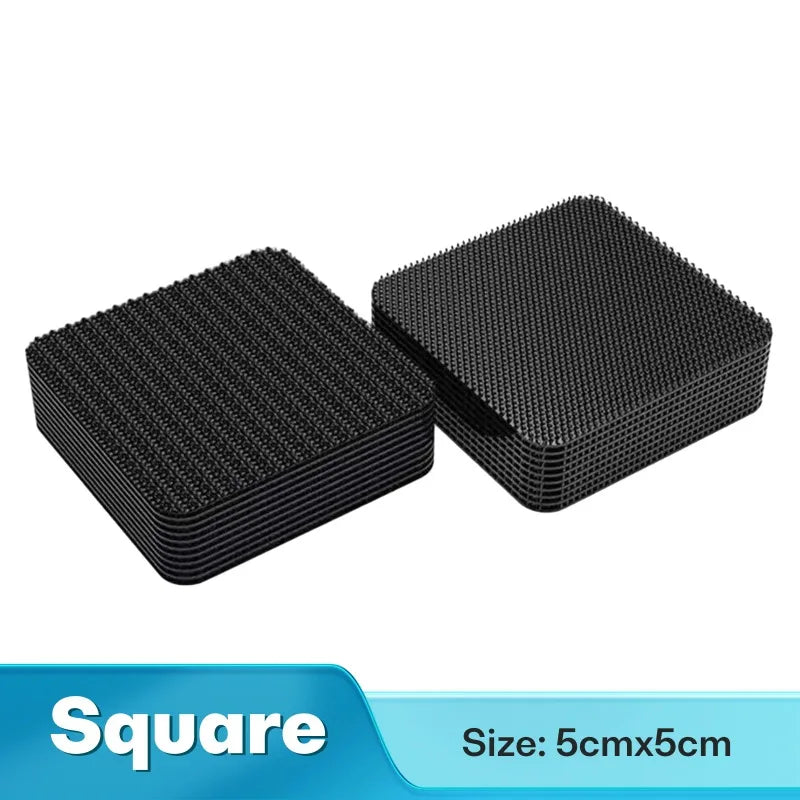Double Sided Carpet Fixing Stickers High Adhesive Home Car Floor Mats Foot Mats Fixed Patches Anti Skid Grip Tapes Oasis Select Square 50pairs 100PCS