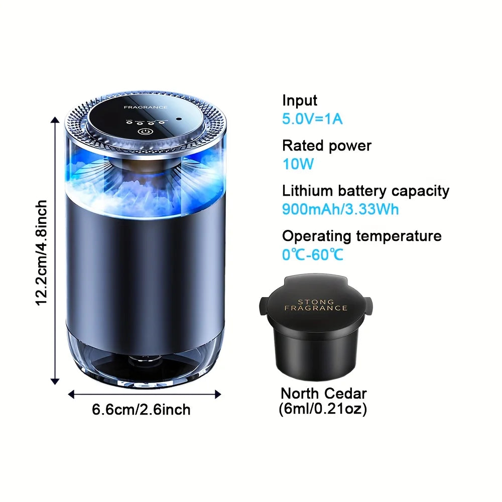 Smart Car Fragrance Diffuser with RGB Light | Rechargeable