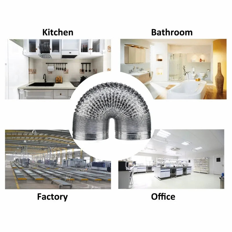 Flexible Aluminum Foil Ventilation Duct Hose | 80–200mm